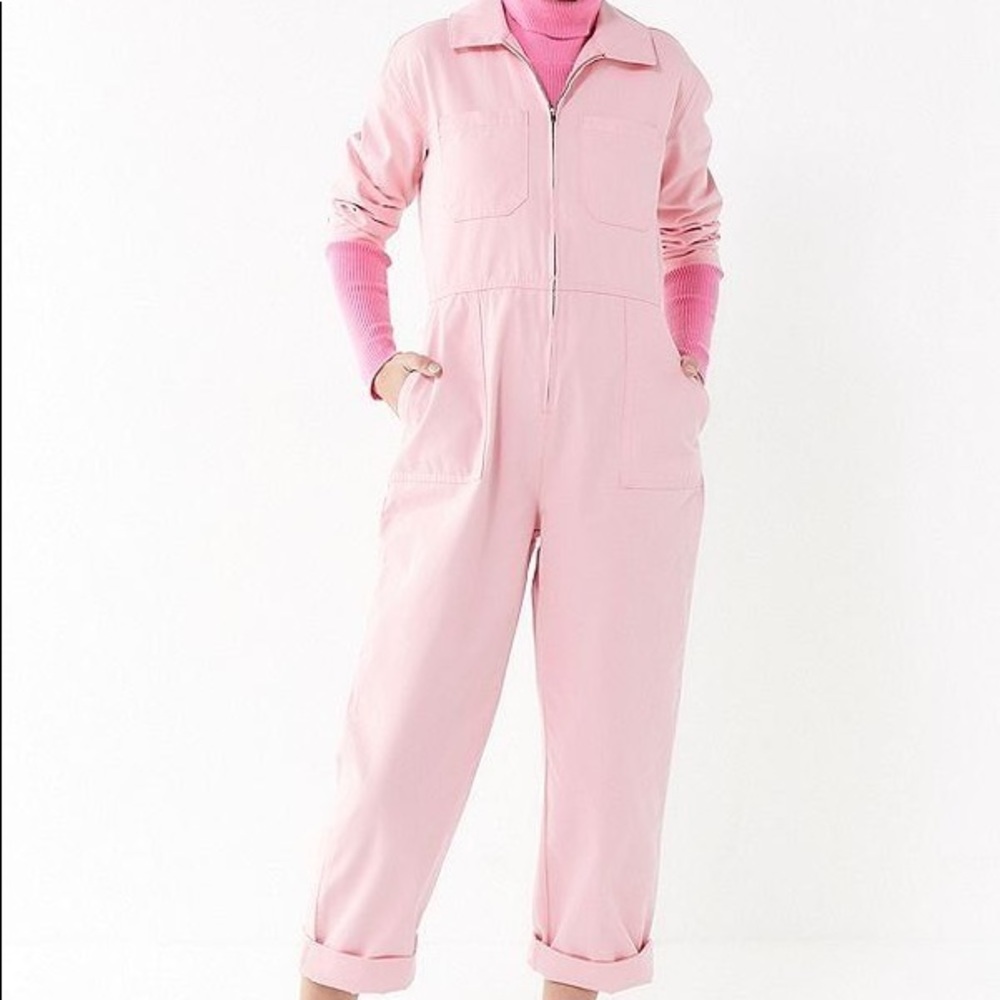 Pink Utility Jumpsuit